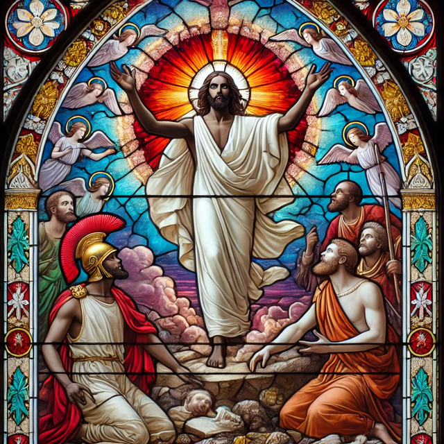 victory stained glass