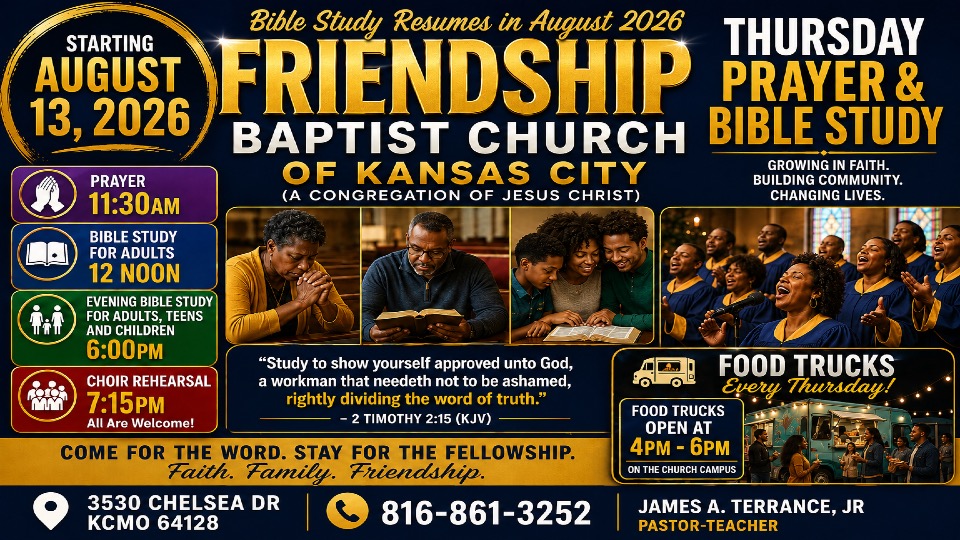 Thursday Bible Study Aug 2026
